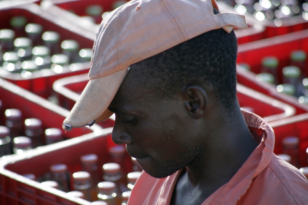 Tansania Lake Vicroria Cargo-Schiff Arbeiter